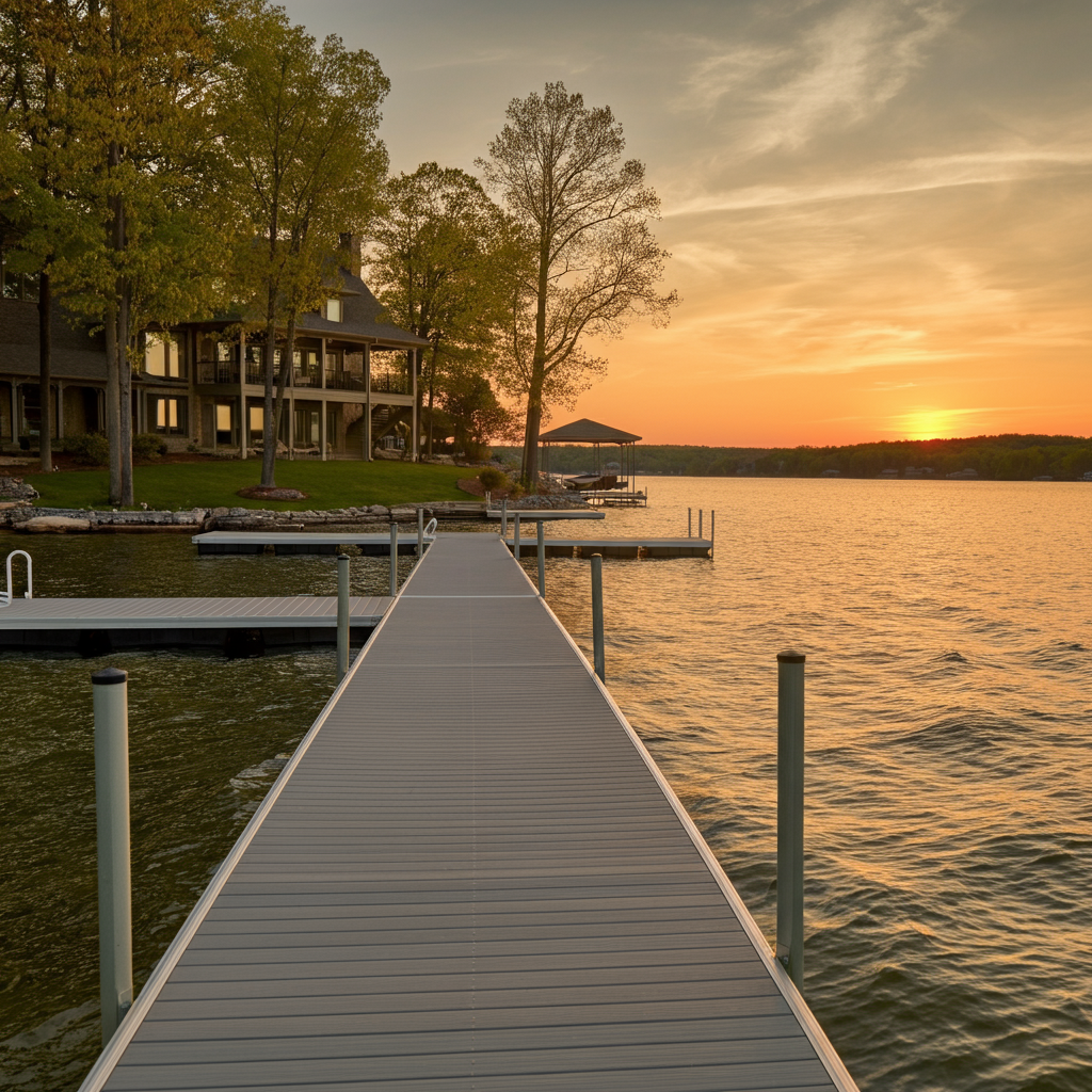A professional custom dock builder project by LKA Dock Builder in Louisa at Lake Anna.