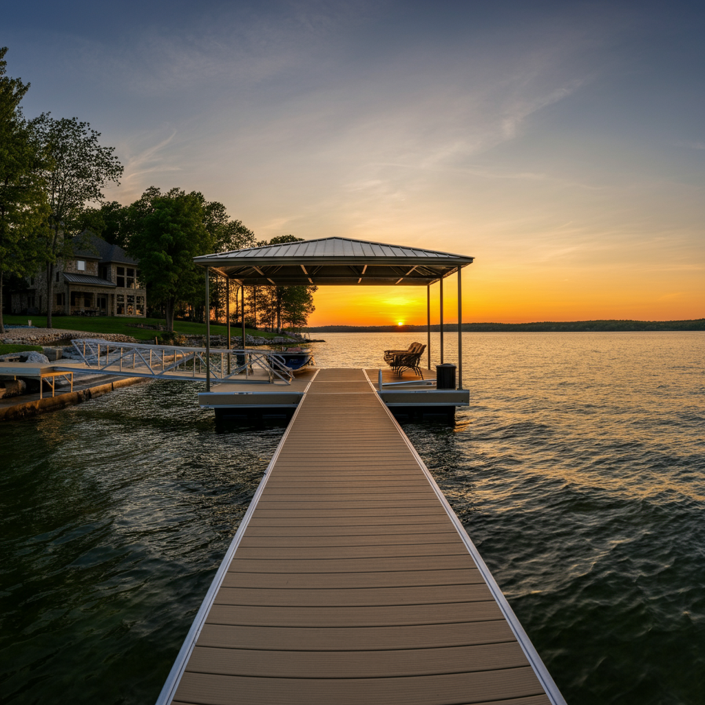 A professional custom dock builder project by LKA Dock Builder in Mineral at Lake Anna.