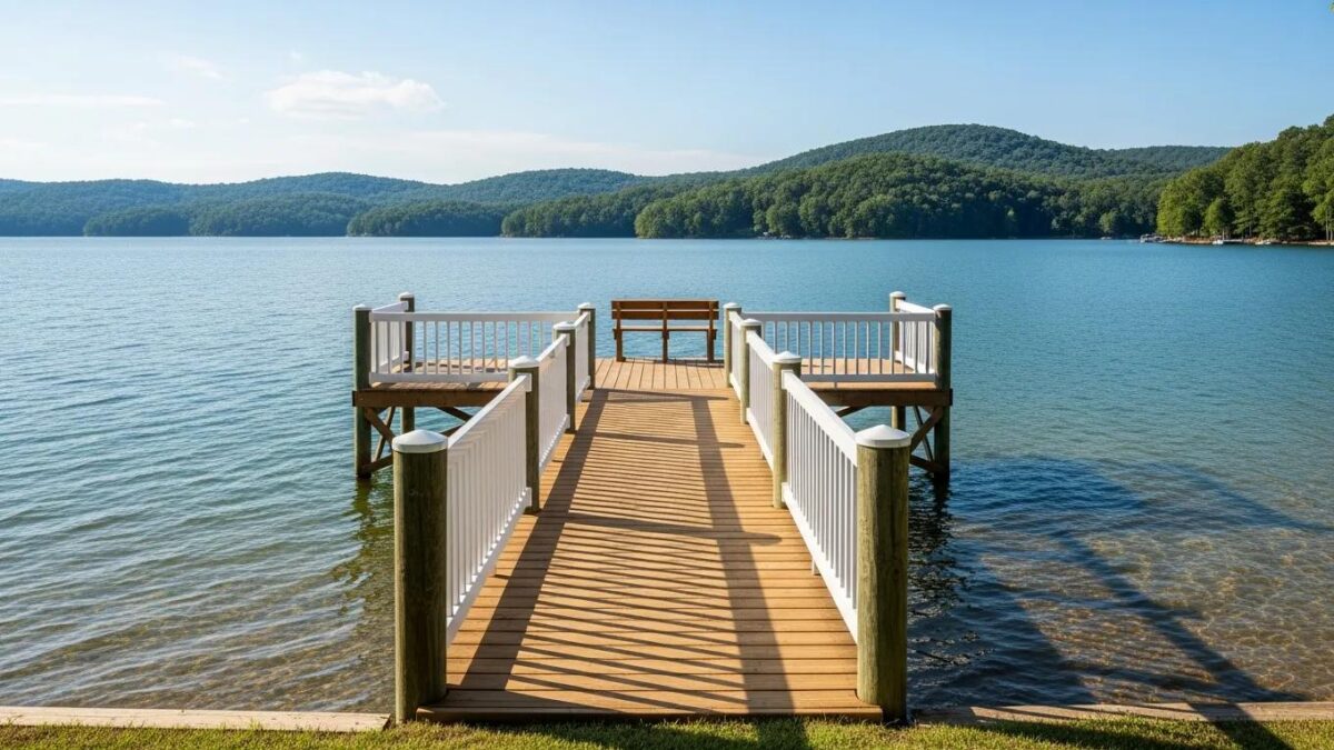Lake Anna dock construction showcasing compliance with Virginia regulations