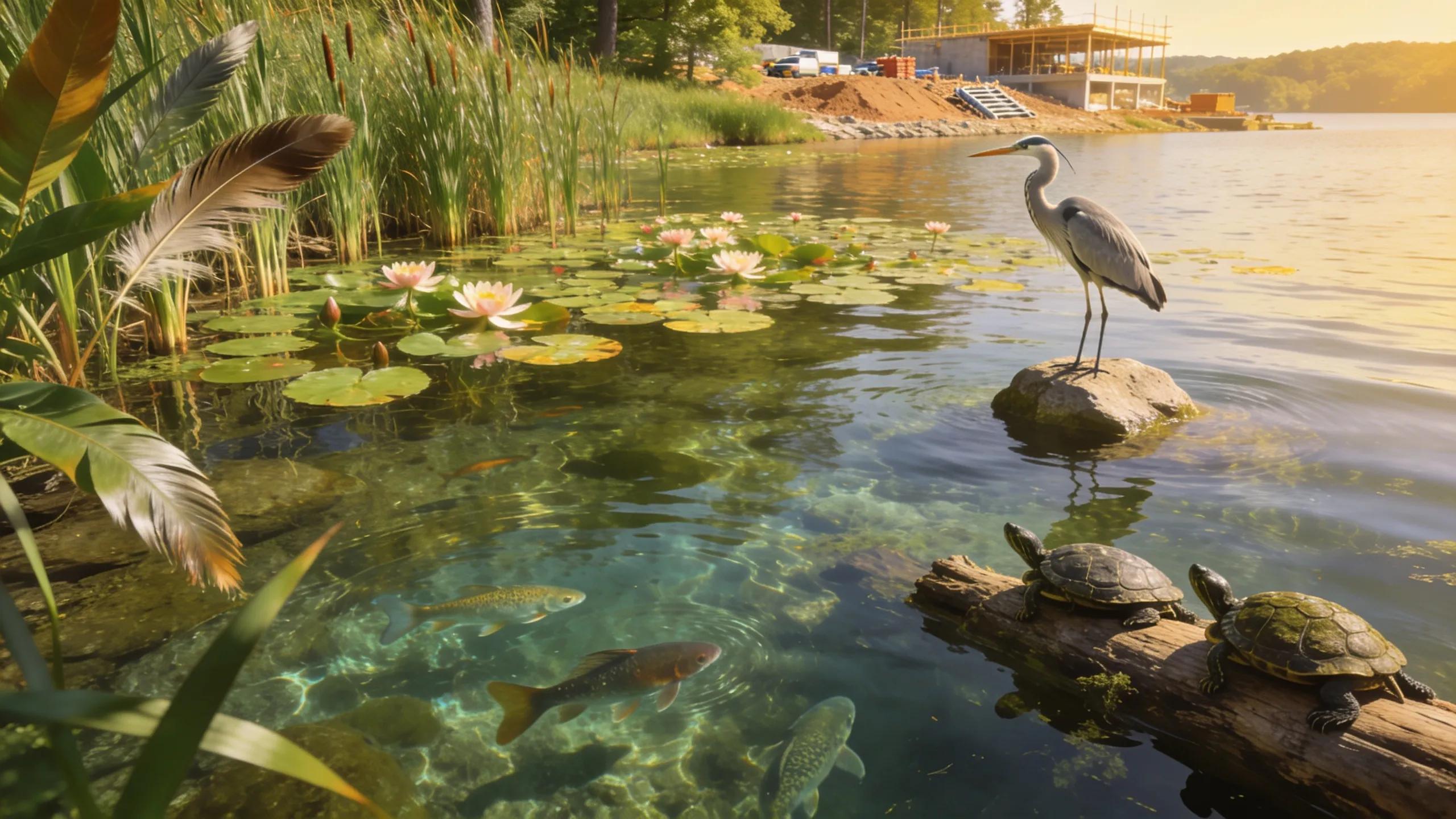 Natural habitat at Lake Anna illustrating environmental considerations for boathouse construction