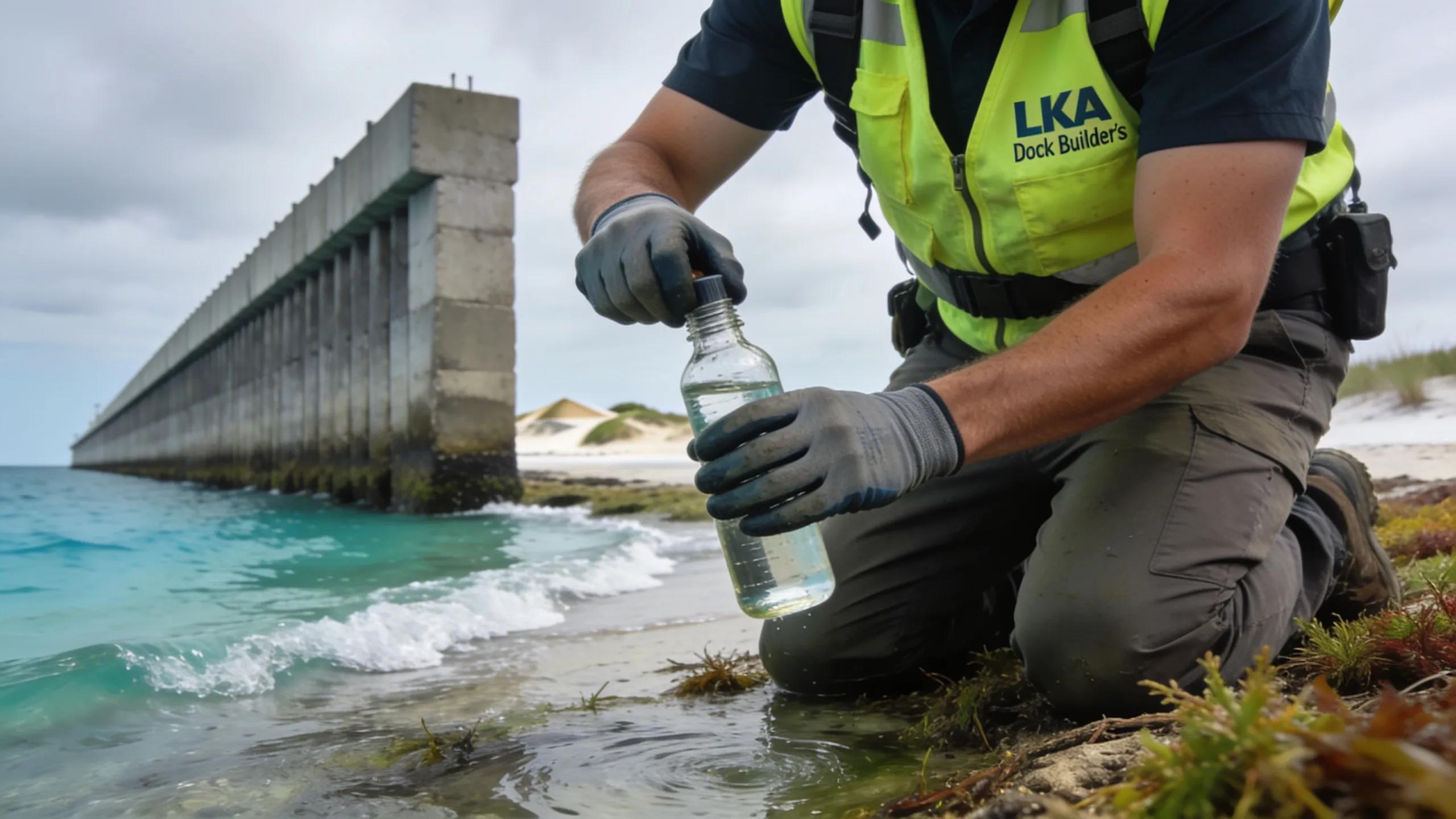 Post-construction environmental monitoring of seawalls to ensure shoreline stability