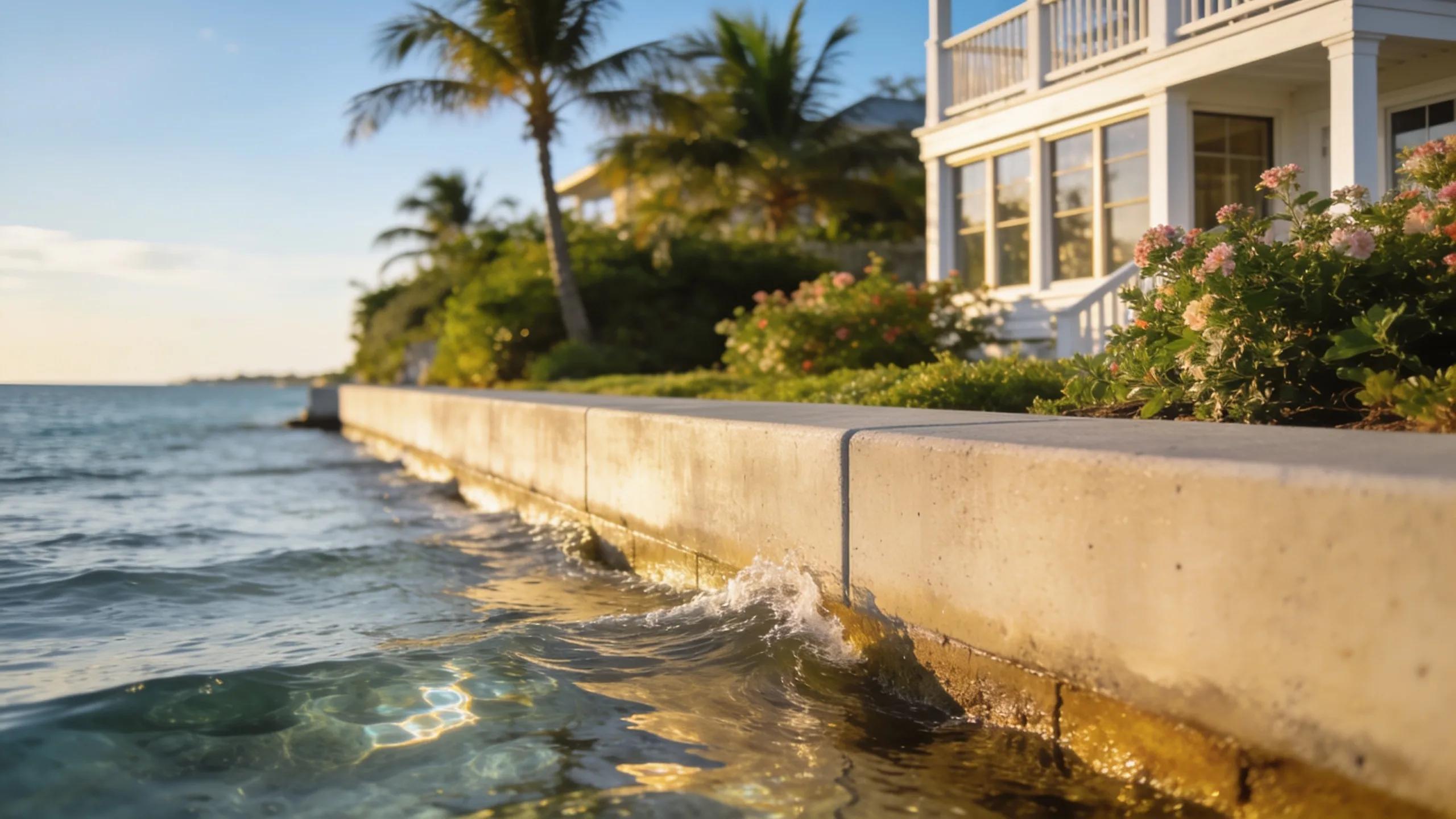 Lake Anna seawall construction protecting coastal property and shoreline.
