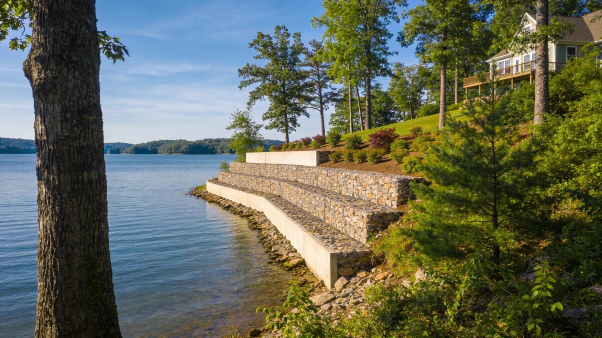 Seawall protection for waterfront property at Lake Anna