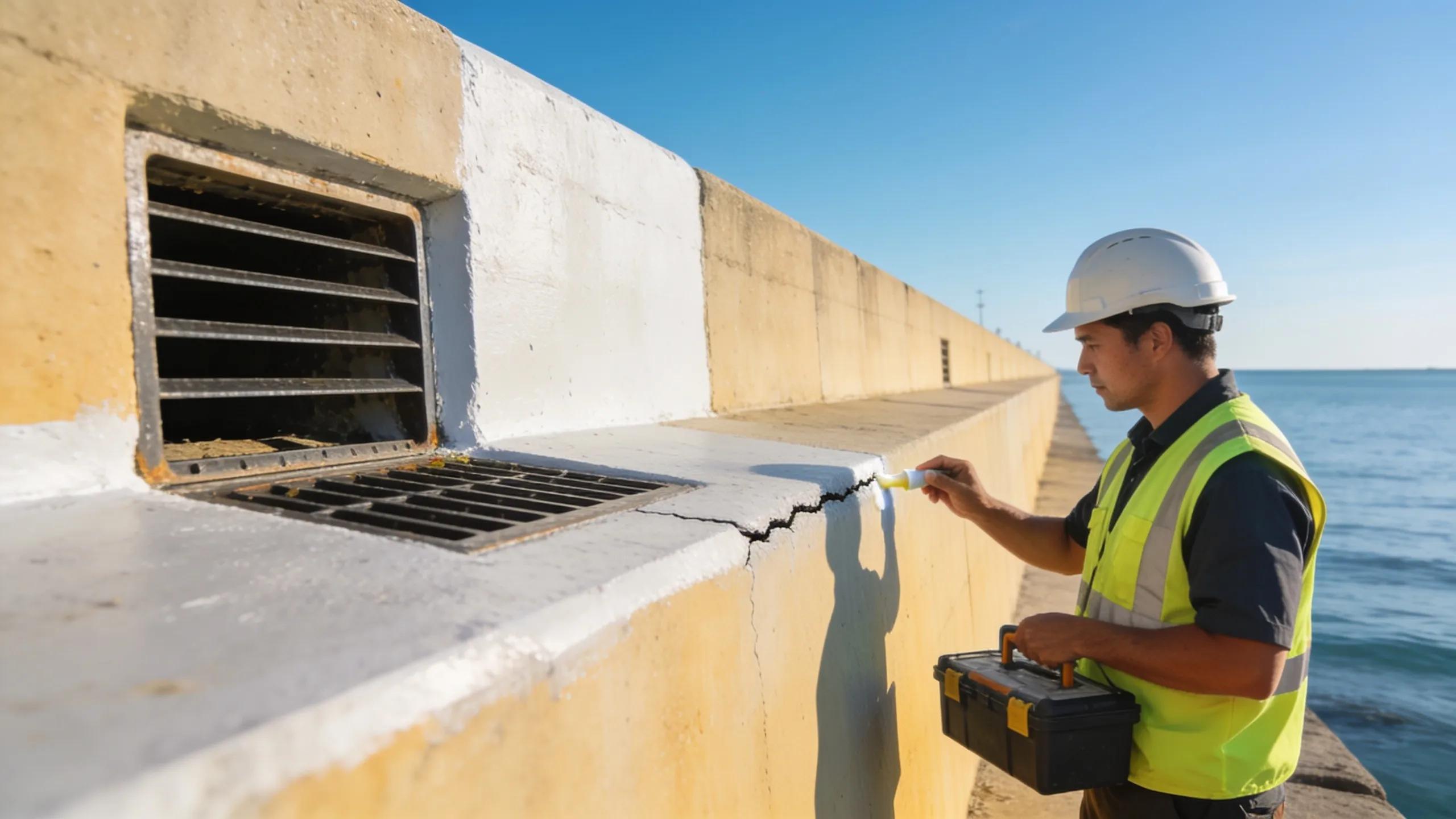 Maintenance of a seawall demonstrating essential tips for longevity and performance