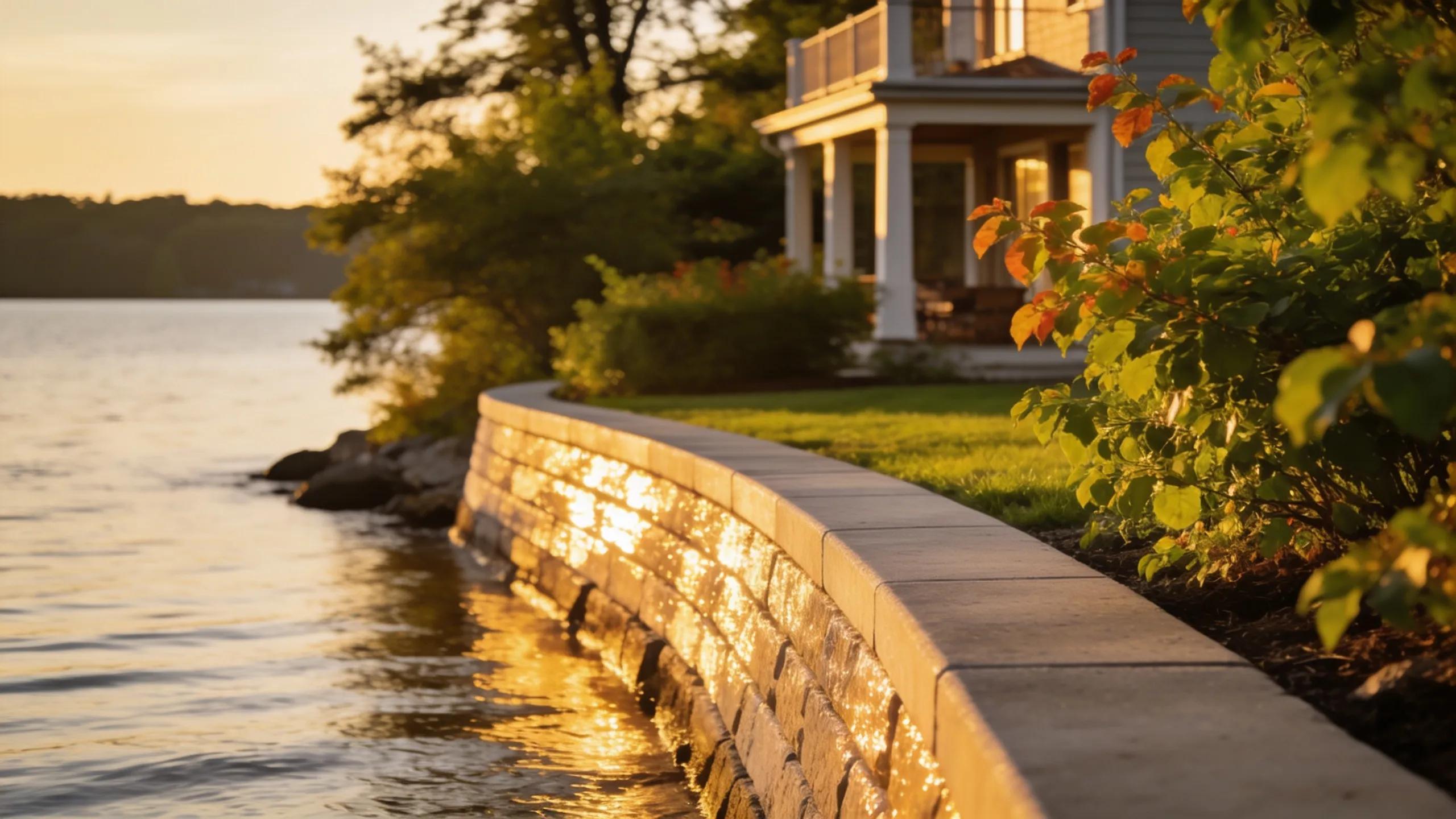 Beautiful waterfront property featuring a well-constructed seawall enhancing market appeal