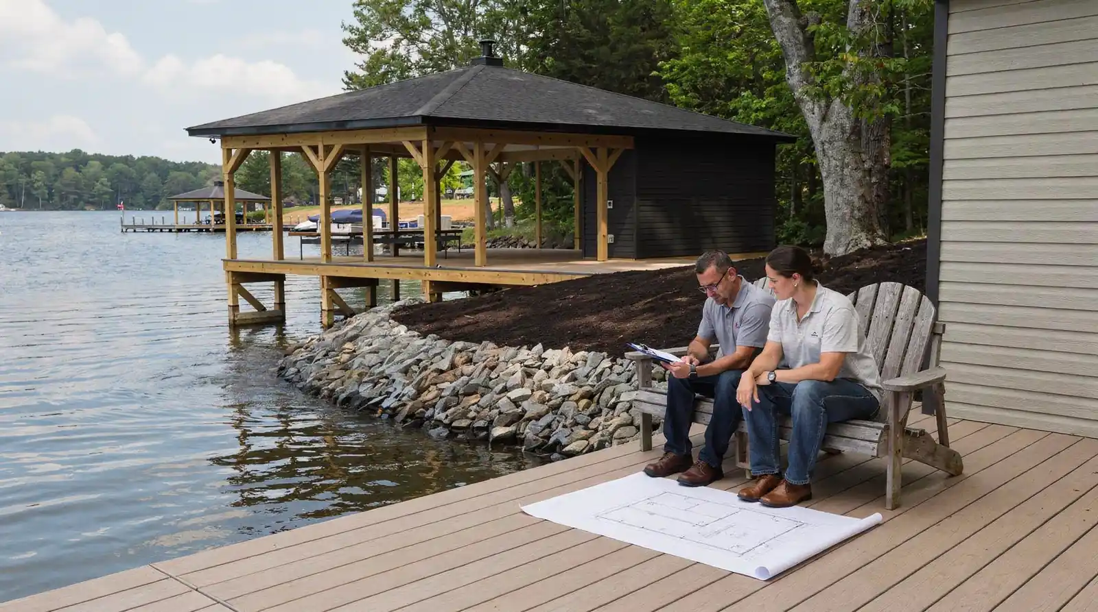 Most waterfront homeowners are required to obtain a permit before any dock construction can legally