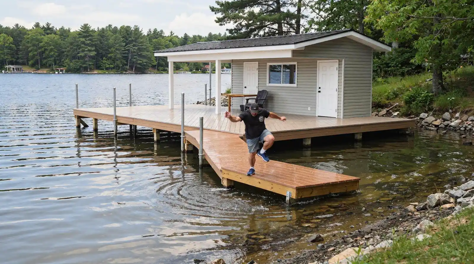 Ignoring edge hazards leaves crews exposed to falling off the edge of the dock