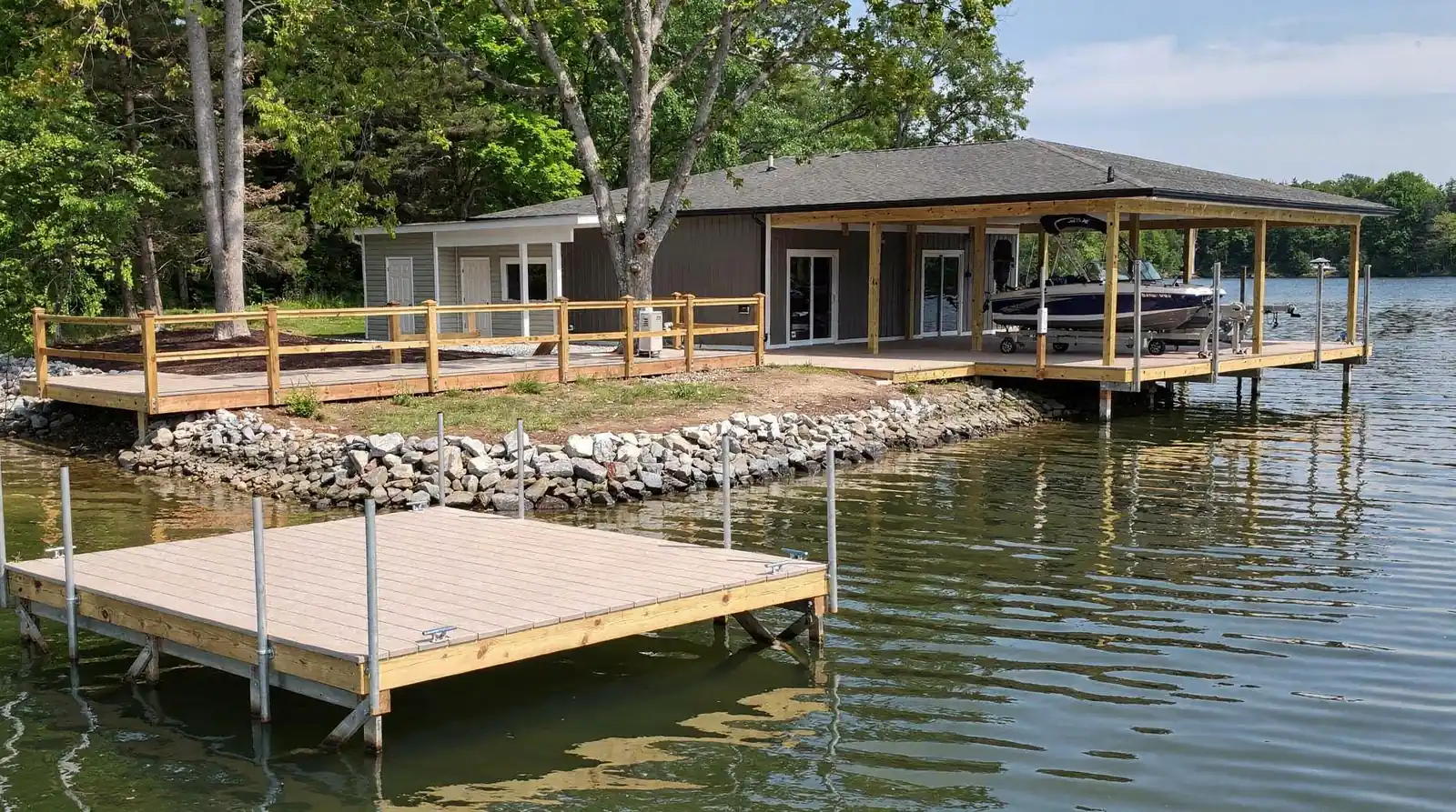 A basic dock installation in the Lake Anna area typically ranges from about $20,000