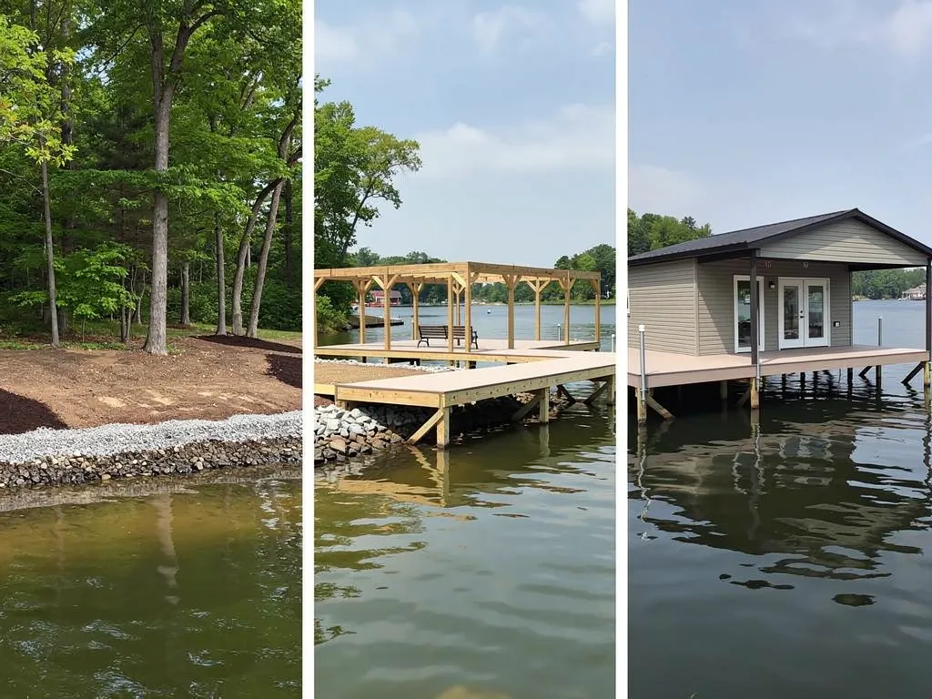 How Does the Custom Boathouse Construction Process Work on Lake Anna