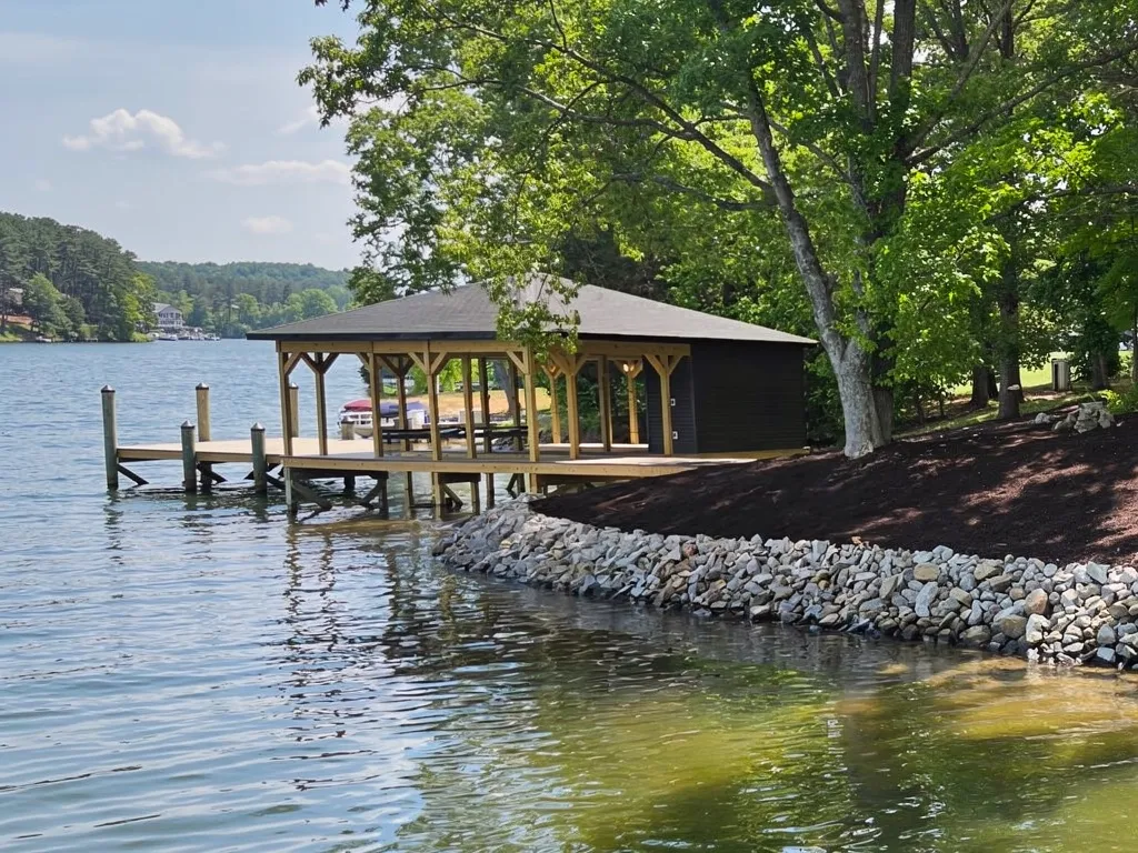 Dock pilings engineered for Lake Anna water level changes