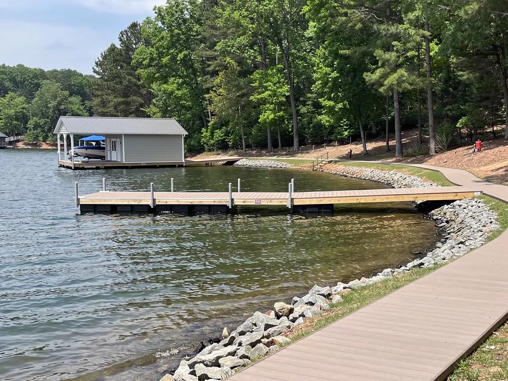 Aerial view of southern Lake Anna shoreline coves near Bumpass