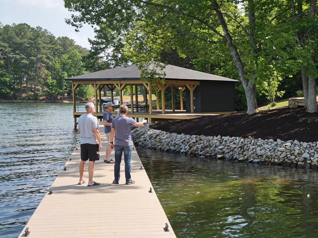 Permit documents and shoreline plans for a Lake Anna dock project
