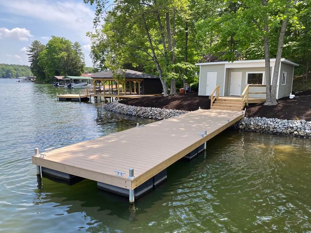 Completed dock and boathouse photography from a Lake Anna project