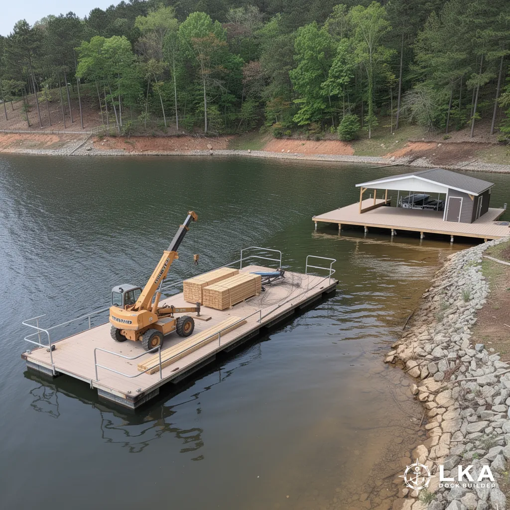 Featured image for &ldquo;How LKA Dock Builder&rsquo;s Floating Construction Fleet Reaches Hard-to-Access Bumpass Properties&rdquo;